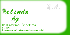 melinda ag business card