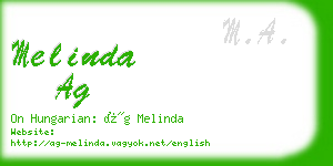 melinda ag business card